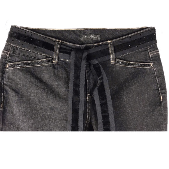 WHBM Hipster Trouser Black Crosshatch Jean - Picture 3 of 8